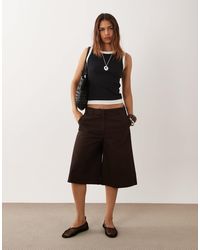 ASOS - Bermuda ample - chocolat - Lyst