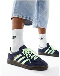 adidas Originals - Handball spezial - sneakers blu inchiostro e color lime con suola - Lyst