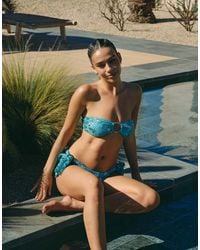 South Beach - X Liv Silverman Sequin Bandeau Bikini Top - Lyst
