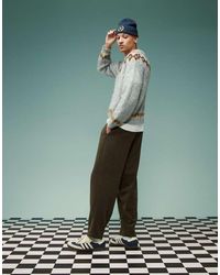 ASOS - Nette Oversized Toelopende Broek Van Wolmix Met Plooien Aan De Voorkant - Lyst