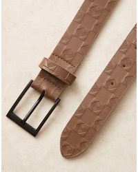ASOS - Cintura Con Motivo Goffrato A Scacchi - Lyst