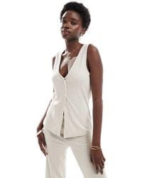 Vero Moda - Ribbed Longline Sleeveless Top Co-ord - Lyst