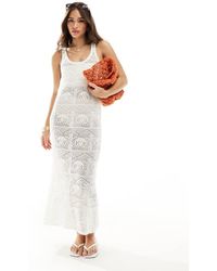 ONLY - Open Gebreide Maxi-Jurk - Lyst