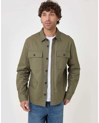 Threadbare - Cotton Twill Shacket With Pockets - Lyst