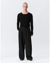 Weekday - Wide Leg Tailored Pants With Front Pleats - Lyst