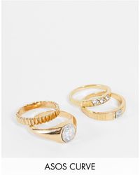 Urban Outfitters Stussy Double S Ring in Metallic | Lyst