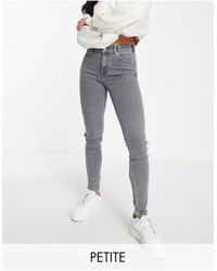 Dr. Denim Denim Lexy Coated Mid Rise Second Skin Super Skinny Jeans in  Black | Lyst