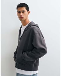 ASOS - Essentials Oversized Boxy Zip Thru Hoodie - Lyst