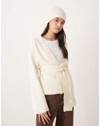 Gina Tricot - Knitted Wrap Kimono Cardigan - Lyst