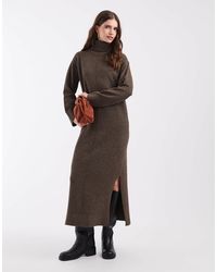 Object - Robe longue en maille à col roulé - Lyst