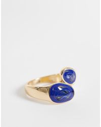 Reclaimed Vintage - Unisex Wraparound Ring With Green Stone - Lyst