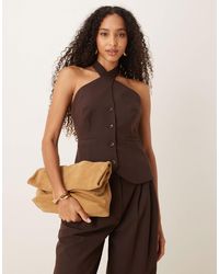ASOS - Tailored Crossover Halter Neck Waistcoat - Lyst