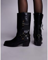 Public Desire - Maya Low Ankle Boot With Harness Detail - Lyst