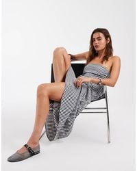 Vero Moda - Bandeau Full Skirted Midi Dress - Lyst