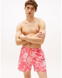 Tommy Hilfiger - – original – badeshorts mit mehrfarbigem farbverlauf und mittlerer länge - Lyst