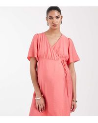 Vero Moda - Flutter Sleeve Wrap Front Mini Dress - Lyst
