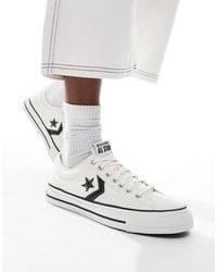 Converse - Star player 76 ox premium - baskets en toile avec détail contrastant - /noir - Lyst