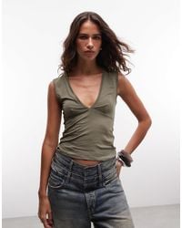 Weekday - Plunge V-neck Top - Lyst