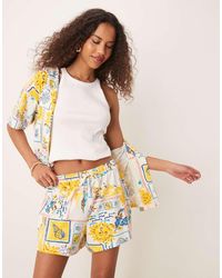 ASOS - Linen Look Shorts - Lyst