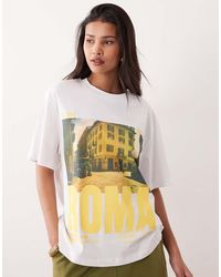 ASOS - Short Sleeve Oversized T-Shirt With Roma Graphic - Lyst
