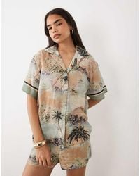 ASOS - Poppy Beach Sheer Cotton Supersized Cover Up Shirt - Lyst