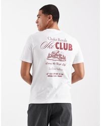 Only & Sons - Oversized Fit T-shirt Ski Club Back Print T-shirt - Lyst