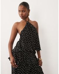 ASOS - Plisse Halterneck Top - Lyst