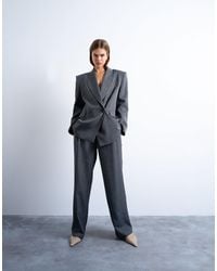 TOPSHOP - Tonic Pleated Suit Trouser With Side Buckle - Lyst
