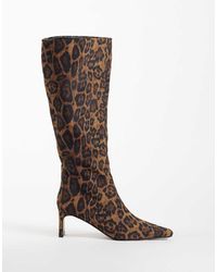 ASOS - Cedrick Chisel Toe Heeled Knee Boots - Lyst