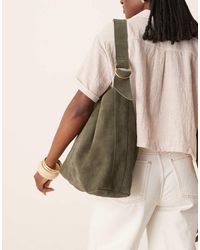 Barneys Originals - Suede Shoulder Bag - Lyst