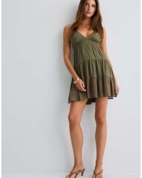 Stradivarius - Short Dress With Open Back - Lyst