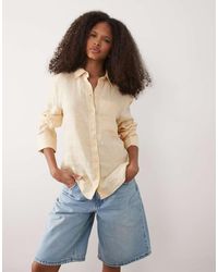 Mango - 100% Linen Classic Shirt - Lyst