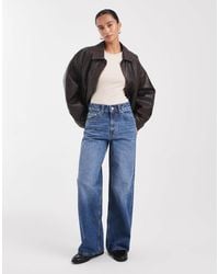 ASOS - Asos Design Petite Wide Leg Dad Jean - Lyst