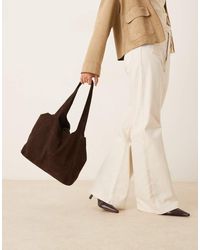 Mango - Suede Tote Bag - Lyst