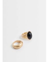 ASOS - – 2er-pack klobige ringe - Lyst