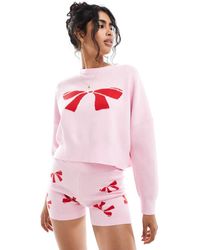 Cotton On - Jersey Con Lazos A Cuadros De Punto De Cotton On (Parte De Un Conjunto)-Rosa - Lyst