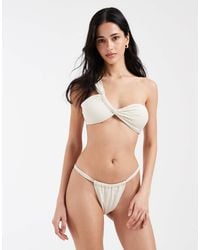 Pieces - String Side Bikini Bottoms - Lyst