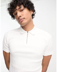 River Island - Muscle Fit Polo - Lyst
