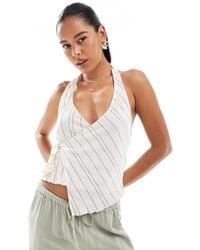 Pull&Bear - Rustic Halter Neck Co-ord Top - Lyst