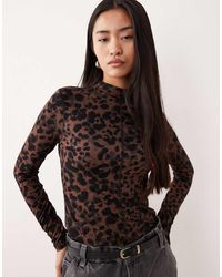 Nobody's Child - Hoogsluitende Top Met Naaddetail - Lyst