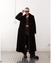 Weekday - – kyou – oversize-mantel aus kunstpelz - Lyst