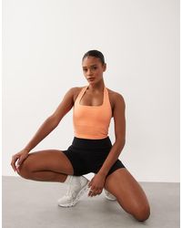 4505 - Active Halter Neck Performance Tank Top With Inner Bra - Lyst