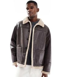 Jack & Jones - Faux Shearling Jacket - Lyst