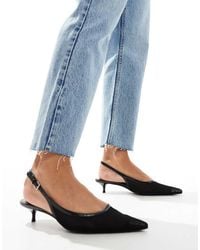 Mango - Mesh Sling Back Low Heels - Lyst