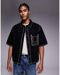 TRUE RELIGION - Super T Oversized Denim Shirt - Lyst