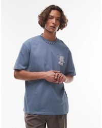 TOPMAN - Oversized Fit T-Shirt With Front And Back Soho Print - Lyst