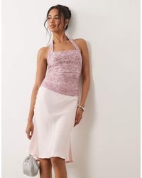 ASOS - Haltertop Van Devoré Met Rimpeleffect - Lyst