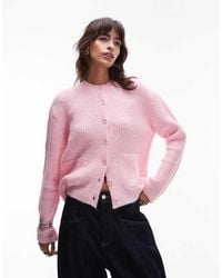 ASOS - Knitted Cardigan With Patch Pockets - Lyst