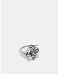 Reclaimed (vintage) - Stone And Pearl Ring - Lyst