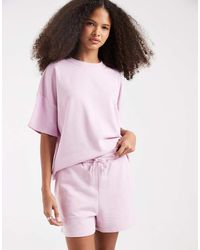 Pieces - High Waist Sweat Shorts Co-Ord - Lyst